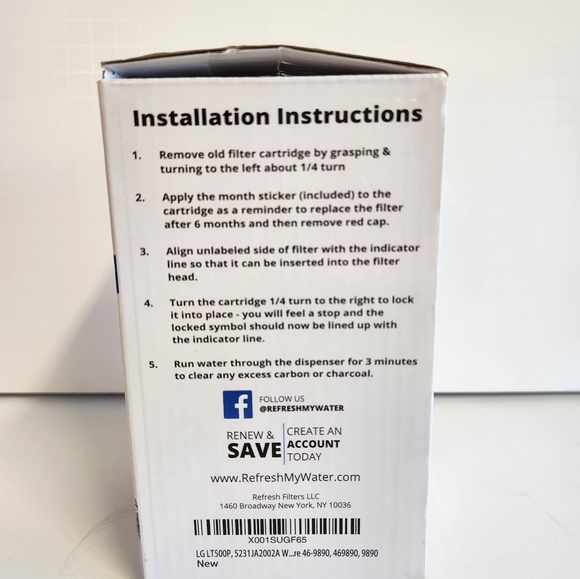Refresh LG LT500P Replacement Water Filter for R-9890 Water Filter - Picture 4 of 7